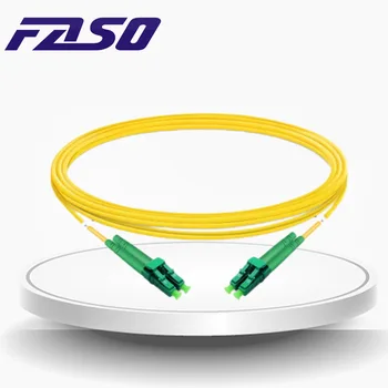 FASO 50Pcs LC/APC-LC/APC Optikai Ugró DX 3.0 mm Egyetlen Mód, G652D Optikai Patch Kábel, Sárga LSZH Kabát