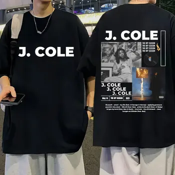 Rapper J Cole Szezon 2014 Grafikus Póló Férfi Hip-Hop Rövid Ujjú póló Férfi Divat Túlméretezett póló Streetwear