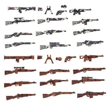 WW2 Fegyver Csomag Kar98K Gabona Puska Katonai Fegyvereket MOC Adatok Playmobil Mini Kiegészítők, Tégla Épület-Blokk, Játékok Gyerekeknek
