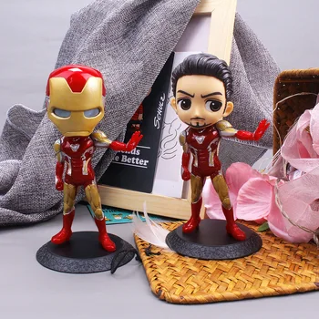 Forró Játékok, Anime Marvel Avengers vasember Q Kiadás Tony Stark PVC akciófigura Modell Játékok Gyerekeknek Ajándék
