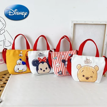 Disney Mickey Egér Válltáska Aranyos Anime Adatok Kors Tote Bags Tároló Táska Vászon Hátizsák Gyerekek Születésnapi Ajándékok