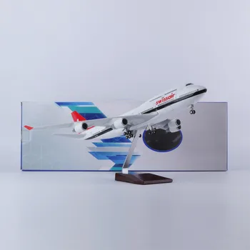 1:150 Skála Fröccsöntött Modell Svájci Airlines-Airways Boeing B747 Gyanta Repülőgép, Az Airbus Fény Kerekek Játék Gyűjtemény Kijelző