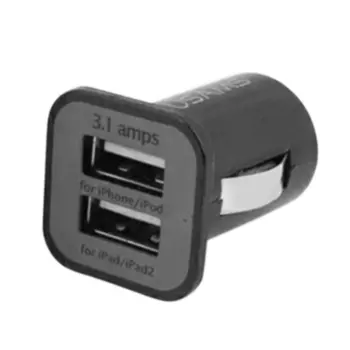 USAMS Egyetemes 12V Mini Hordozható 3.1 Kettős USB Portok Autó Járművek Töltő Mobiltelefon, Tablet PC-Eszközök