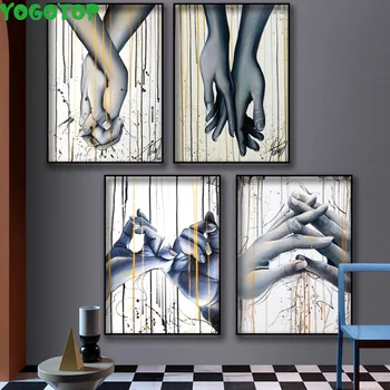 kéz a kézben Gyémánt Hímzés Mozaik Diy Gyémánt Festmény Teljes Sqquare Gyakorlat 5D Wall Art divat a szerelem érintse meg YY5618