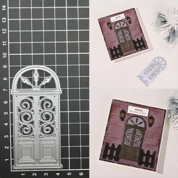 Ajtó Fém Vágó Meghal Scrapbooking bélyegek dombornyomás papír Kártyák határon sablon ütés Stencil DIY