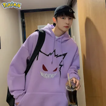 A Pokémon Anime Gengar Új Ruhák, Divat Melegítőfelső Emberek Laza Pullovers Harajuku Maximum Párok Koreai Stílus Tavaszi Kapucnis Kabát
