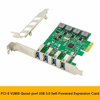 PCI-E X1 Bővítő Kártya 4 Port USB 3.0 Mester bővítőkártya 5Gbps Kelő Kártya VL805 Chip Kártya Adapter