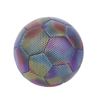 Holografikus Futball-Labda - Világít A Sötétben, Fényvisszaverő, 5-Ös Méretű - Tökéletes A Gyerekek, Könnyű Telepítés