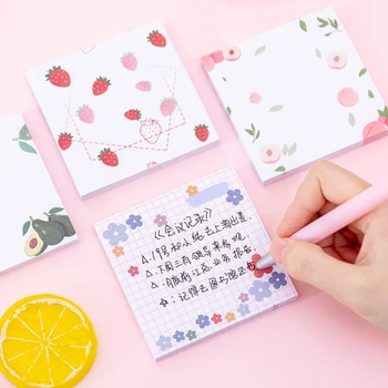 80pcs/csomag Aranyos, Friss, Virágos Papír Tervező Matricák koreai Sticky Notes Aranyos Írószer Anyag Escolar Papeleria Esztétikai