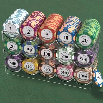 Korona agyag vas chip set Mahjong Texas Hold 'em póker különleges játék szoba szórakozás műanyag chip jutalom token
