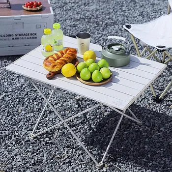 Kültéri alumínium ötvözet piknik összecsukható asztal, hordozható Csirke tekercs táblázatot, kemping asztal, szék, ultrakönnyű kemping szék