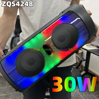 30W Vezeték nélküli Hordozható Hang Oszlop Nagy teljesítményű Sztereó Mélysugárzó Bass Buli, Hangszóró, Mikrofon Haza Karaoke Bluetooth Hangszóró