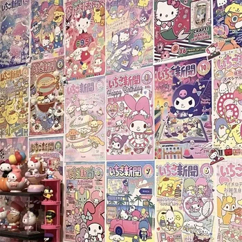 Sanrio Hello Kitty Kuromi Plakátok Aranyos Japán Anime Papír Pianting Living Room Decor Hálószoba Decor Wall Art Otthoni Dekoráció