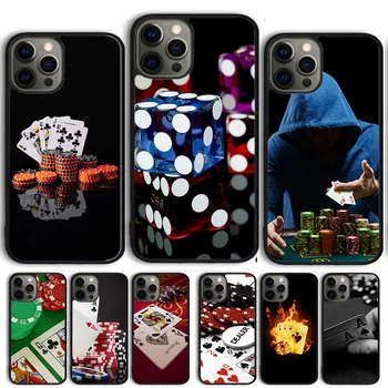 Póker Kaszinó Művészeti Minta Telefon burkolata iPhone 15 14 13 12 Pro Max mini 11 Pro Max XS X XR 6 7 8 Plusz SE 2020 coque közelében Shell