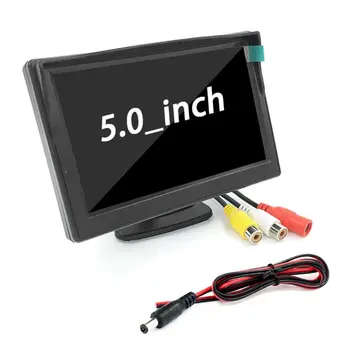 5 hüvelykes LCD Monitor tapadókorong Autó Visszapillantó Fordított Biztonsági Kamera Parkolás Kamera Hajó