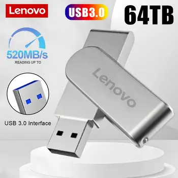 Lenovo USB Flash Meghajtó 64TB OTG Fém USB 3.0 pendrive, usb Kulcs 2TB 4 TB 16TB Nagy Sebességű Pendrive Mini pendrive USB Memoria