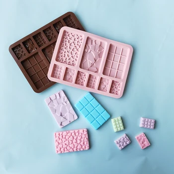 Új Szilikon Csokoládé Öntőforma Tégla Sütés Eszközök tapadásmentes Szilikon Torta Penész Zselés Cukorka 3D DIY Formák Konyhai Kiegészítők