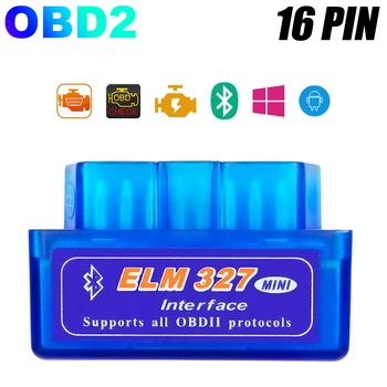 Leekooluu OBDII OBD2 ELM327 Bluetooth Szkenner Kód Olvasó Diagnosztikai Szkenner Adapter Eszközök Android autórádió