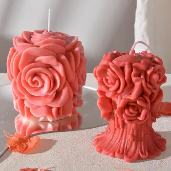 Bloom Rose Szilikon Torta Penész 3D Virág Fondant Penész Cupcake Zselés Cukorka, Csokoládé Díszítés, Sütés Eszköz Formához