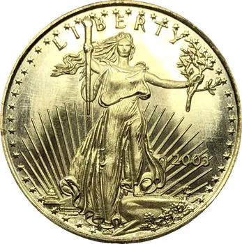 Egyesült Államok 25 Dolláros Amerikai Sas Arany Érme 2003 Brass Fém Megemlékező Arany Érme Érme Másolata