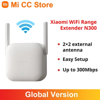 Globális Verzió Xiaomi WiFi N300 Range Extender Külső Antennák 2.4 G-Akár 300Mbps Okos WiFi Erősítő EU-Csatlakozó