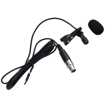 Fekete Csiptetős Hajtóka Clip Mikrofon Mic-4-pólusú Mini XLR TA4F A Shure Vezeték nélküli Kompakt Mini Broadcast Minőségű Csiptetős Mikrofon