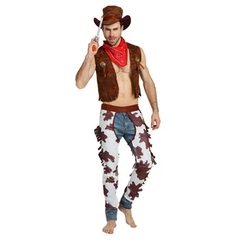 Férfi ruházat Western, Cowboy Party Jelmez Gyerekeknek, Felnőtt, Indiánok Fancy Dress Up Retro Jelmez Közepes Halloween Punk Cosplay Készlet Férfi ruházat Western, Cowboy Party Jelmez Gyerekeknek, Felnőtt, Indiánok Fancy Dress Up Retro Jelmez Közepes Halloween Punk Cosplay Készlet 1