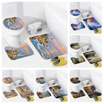 otthon fürdőszoba szőnyeg Színes állatok Fürdő Láb szőnyeg modern fürdőszoba kiegészítők, Wc szőnyeg szőnyeg Fürdőkádban csúszásgátló szőnyeg