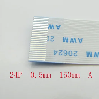 5-100-as Új FFC FPC 24pin lapos flexibilis kábel 0.5 mm-es pályán előre Hossz 150mm 15 cm-Szélesség 12,5 mm-es Szalag 24p Flex Kábel Típus