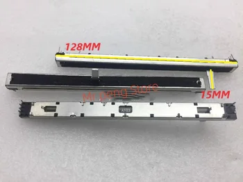 2db a Meiqi 165 A103 Tajvan 12.8 cm-es kis keverő fader kettős potenciométer A10KX2 tengely hossza 15MM