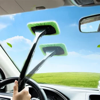 Autó Ablak Tisztító Ecset Készlet - Szélvédő Tisztítás Mosás Eszköz a Belső Auto Üveg, Hosszú Fogantyú - Autó Tartozékok