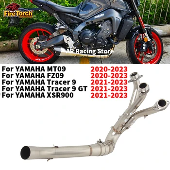 A YAMAHA MT09 FZ09 Tracer 9 GT XSR900 2020 - 2023 Motorkerékpár, Kipufogó Menekülés Moto Rendszerek Első Link Cső