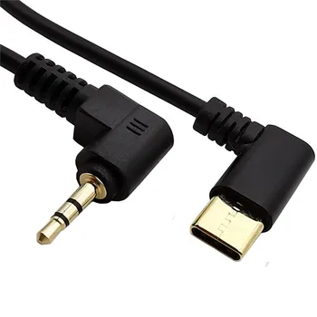 Könyök 90 fokos USB-C-2,5 mm-es Audio Aux csatlakozó Kábel, 0,3 m