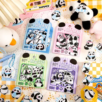 40Pcs Elkapni Egy Panda Sorozat Dekorációs Matrica Aranyos Rajzfilm Kézikönyv Scrapbooking Anyag Címke Diy Napló Albumot Tervező